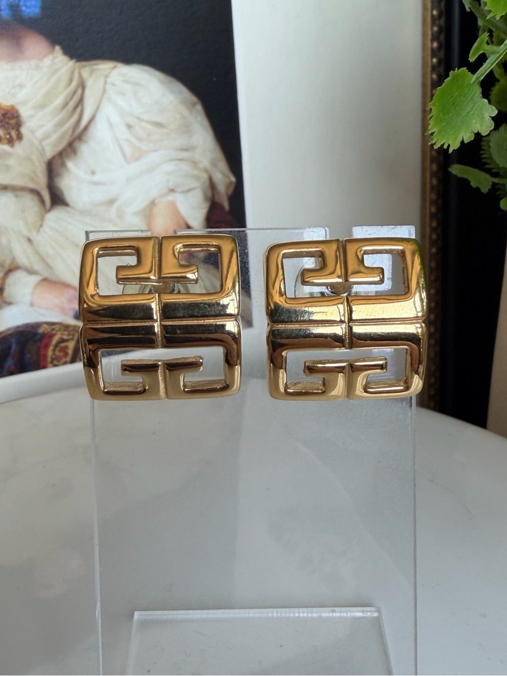 GIVENCHY Vintage Logo Earrings